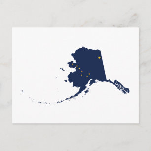 Carte Postale Alaska en bleu et or