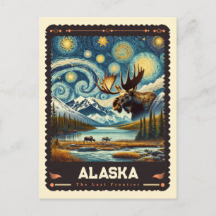 Carte Postale Alaska Inspiré de Vincent Van Gogh