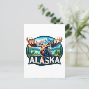 Carte Postale Alaska, Moose, poste