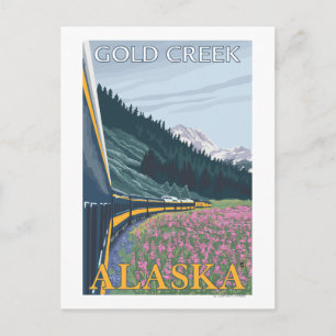 Carte Postale Alaska Railroad Scene - Gold Creek, Alaska