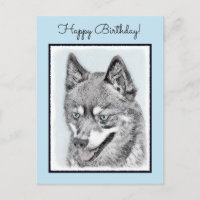 Alaskan Klee Kai Peinture - Cute Original Chien Ar