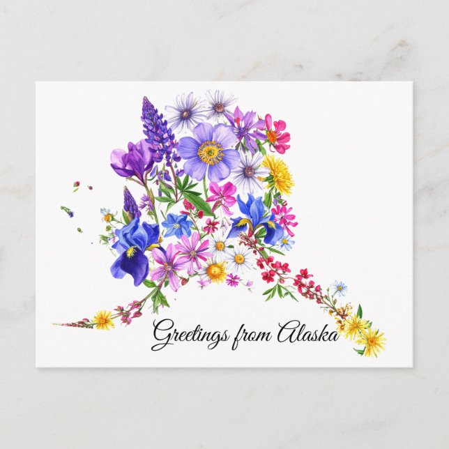 Carte Postale Alaskan Wildflowers Greeting Card (Devant)