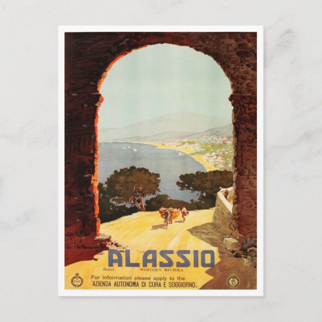 Carte Postale Alassio, Western Riviera italie Vintage voyage (Devant)