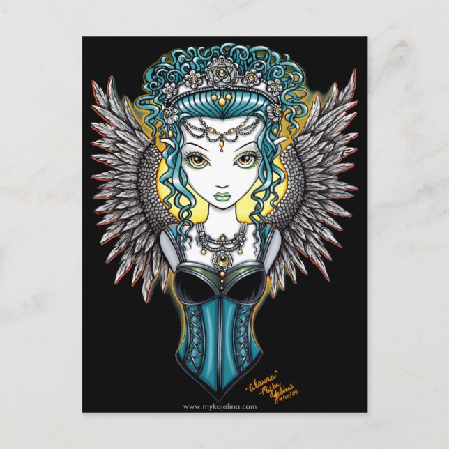 Carte postale "Alaura" gothique Guardian Angel (Devant)