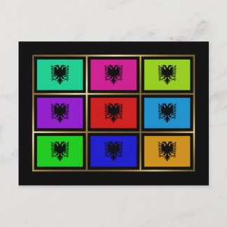 Carte postale Albanie Multihue Flags