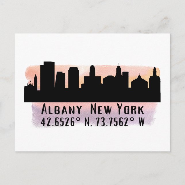 Carte Postale Albany NY City Skyline (Devant)
