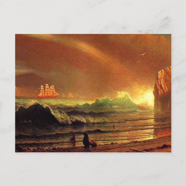 Carte Postale Albert Bierstadt, La Porte d'Or, (Devant)
