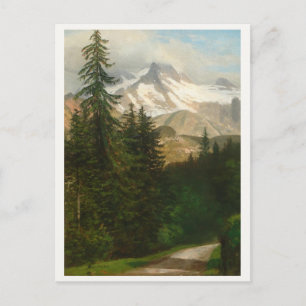 Carte Postale Albert Bierstadt Peinture Neige dans le Haut Pays