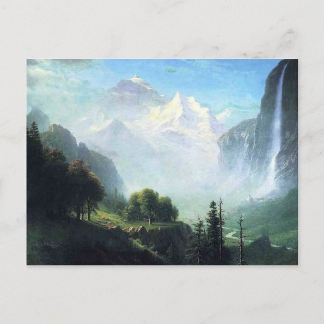 Carte Postale Albert Bierstadt staubbach tombe près de lauterbru (Devant)