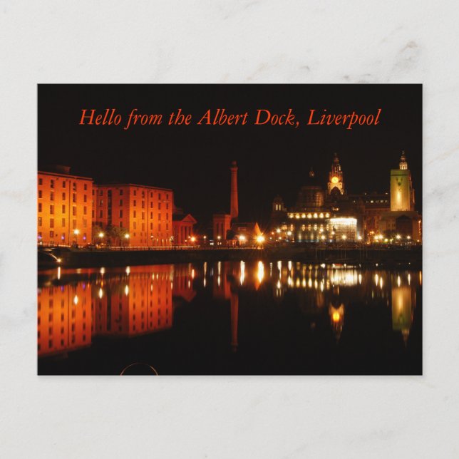 Carte Postale Albert dock, Bonjour de Albert Dock, Liverpool (Devant)