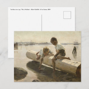 Carte Postale Albert Edelfeel - Deux garçons sur un carnet