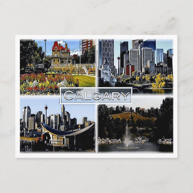 Carte Postale Alberta - Canada - Mosaïque - (Devant)