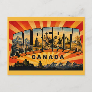 Carte Postale Alberta Canada Vintage