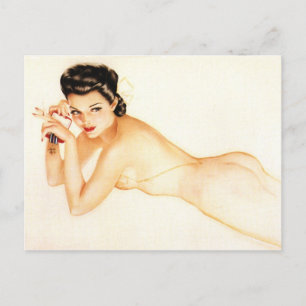 Carte Postale Alberto Vargas Pin up vintage