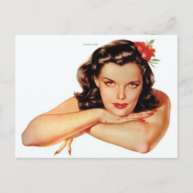 Carte Postale Alberto Vargas Vintage Pin up (Devant)