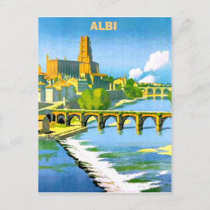 Carte Postale Albi, France. Pont sur la rivière Tarn. Vintage