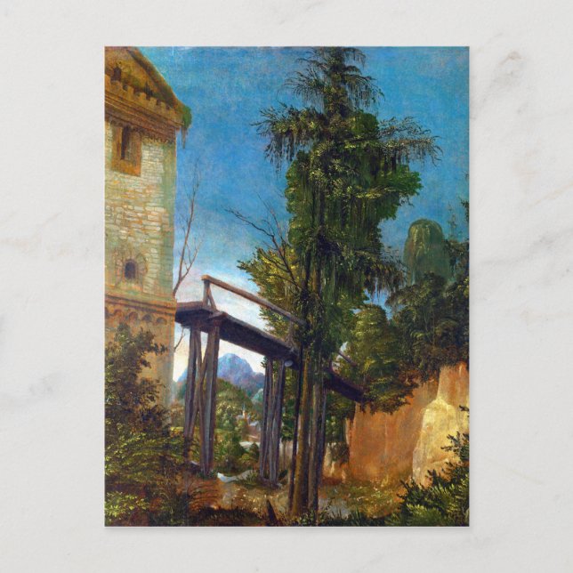 Carte Postale Albrecht Altdorfer Paysage avec passerelle (Devant)