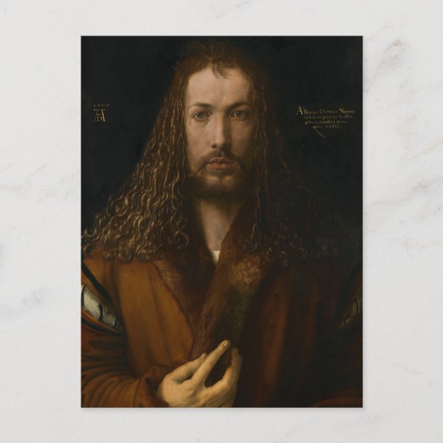 Carte Postale Albrecht Dürer - autoportrait, 1500 (Devant)