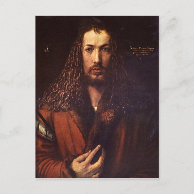 Carte Postale Albrecht Durer - Autoportrait 2 (Devant)