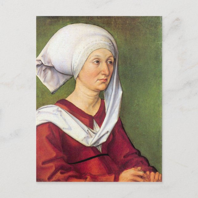 Carte Postale Albrecht Durer - Portrait de Barbara Durer née Ho (Devant)