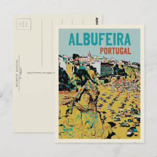 Carte Postale Albufeira Algarve Lagos Côte Portugal Voyage
