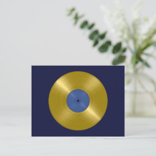 Carte Postale Album Gold Vinyl Record