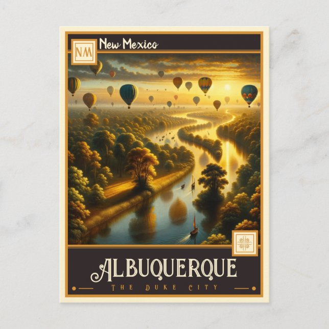 Carte Postale Albuquerque, Nouveau-Mexique | VINTAGE (Devant)