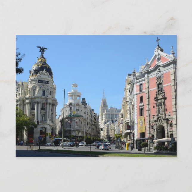 Carte Postale Alcala et Gran Via, Madrid Postcard (Devant)