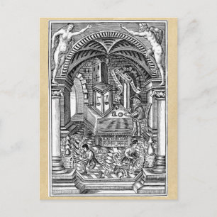 Carte Postale Alchimie médiévale et pierre du philosophe