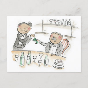 Carte Postale Alcindoro paie la note, La Boheme