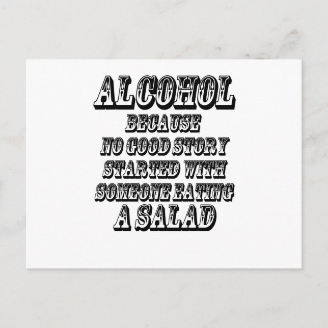 Carte Postale ALCOOL - Parce que (Devant)