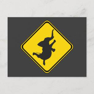 Carte Postale Alerte : Dancing Elephant Xing !