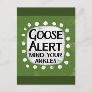 Carte postale Alerte Goose