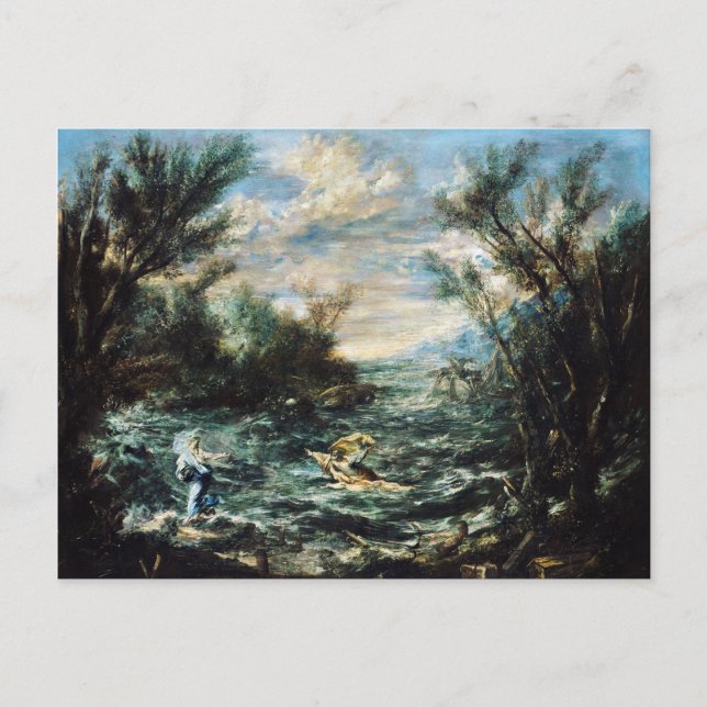 Carte Postale Alessandro Magnasco Christ à la mer de Galilée (Devant)