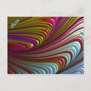 Carte Postale ALEXA ~ Motif de conception fractale 3D ~ Traiteme