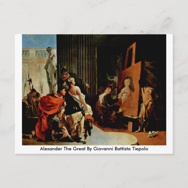 Carte Postale Alexandre Le Grand Par Giovanni Battista Tiepolo (Devant)