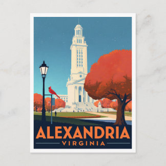 Carte Postale Alexandria Virginia Masonic Memorial Art