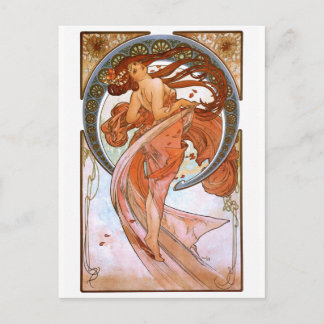 Carte Postale Alfons Mucha : Danse