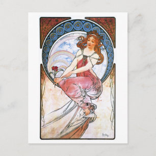 Carte Postale Alfons Mucha : Muse de la peinture
