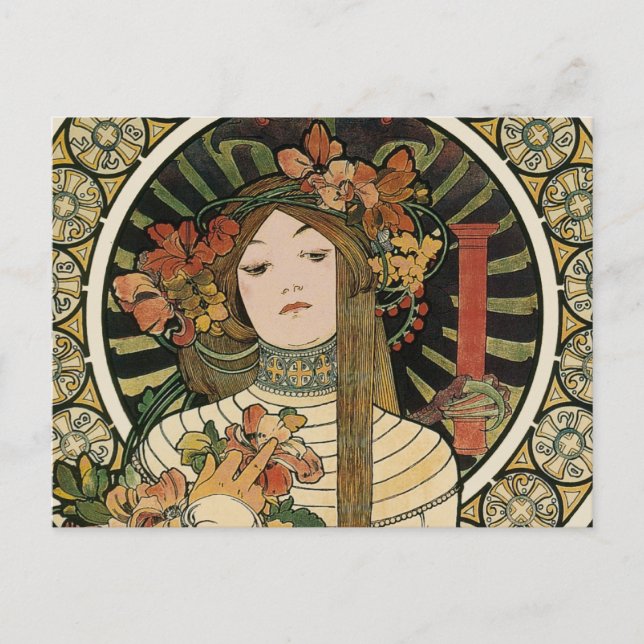 Carte Postale Alfonse Mucha Trappistine Nouveau (Devant)