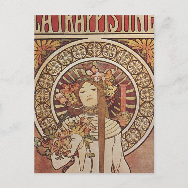 Carte Postale Alfonse Mucha Trappistine Nouveau (Devant)