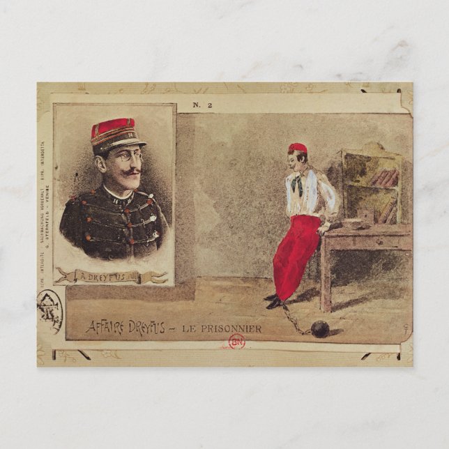 Carte Postale Alfred Dreyfus prisonnier, 1894-1906 (Devant)