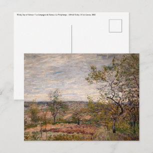 Carte Postale Alfred Sisley - Journée venteuse à Veneux