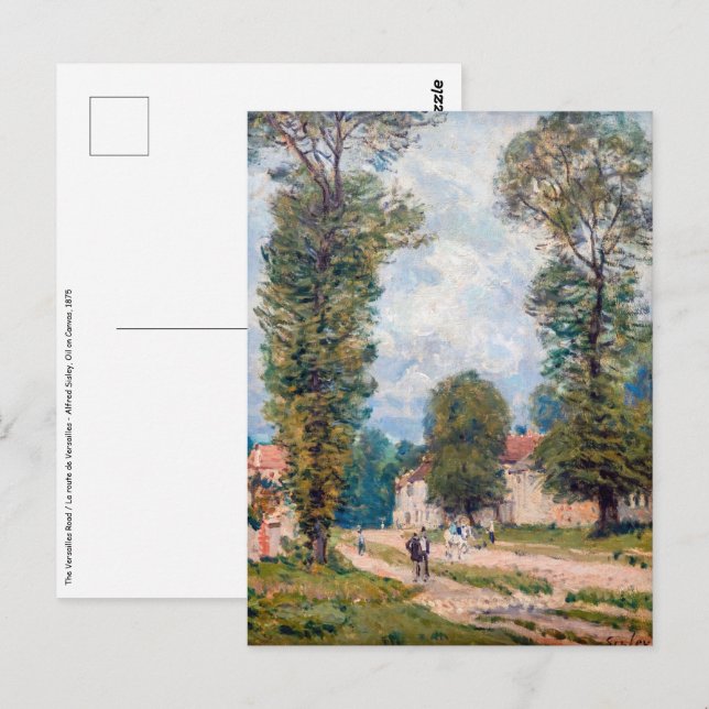 Carte Postale Alfred Sisley - Le chemin Versailles (Devant / Derrière)