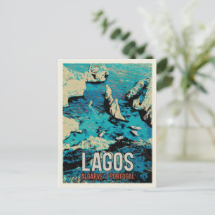 Carte Postale Algarve Lagos Côte Portugal Voyage