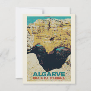 Carte Postale Algarve Marinha Beach arches, Portugal