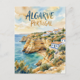 Carte Postale Algarve Portugal aquarelle