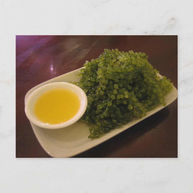 Carte Postale Algues avec trempette au citron (Devant)