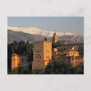 Carte Postale Alhambra; Grenade; Andaslusia, Espagne, Sierra