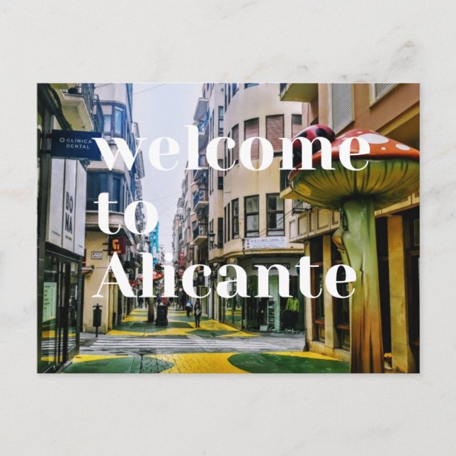 Carte postale Alicante Espagne, Calle de Las Setas (Devant)